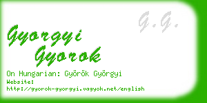 gyorgyi gyorok business card